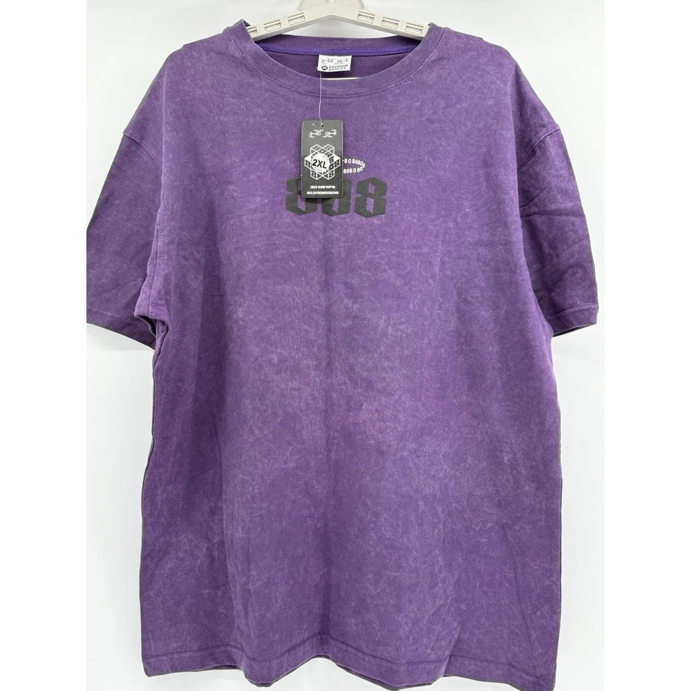Elev 808 Designs‎ Men's  T- Shirt Size 2XL Top Notch Wearable Art Purple
